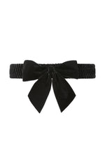 Millie Velvet Bow Belt in Black by Banned