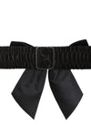 Millie Velvet Bow Belt in Black by Banned