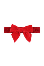 Millie Velvet Bow Belt in Red by Banned