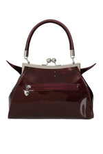 Shimmery Burgundy Bat Satchel Bag by Banned