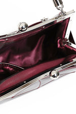 Shimmery Burgundy Bat Satchel Bag by Banned