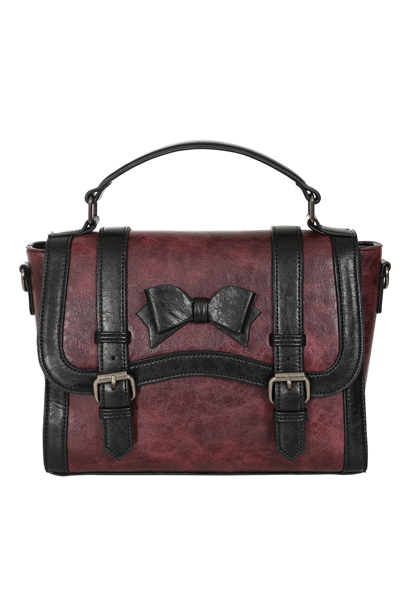 Burgundy Vintage Voyager Handbag by Banned
