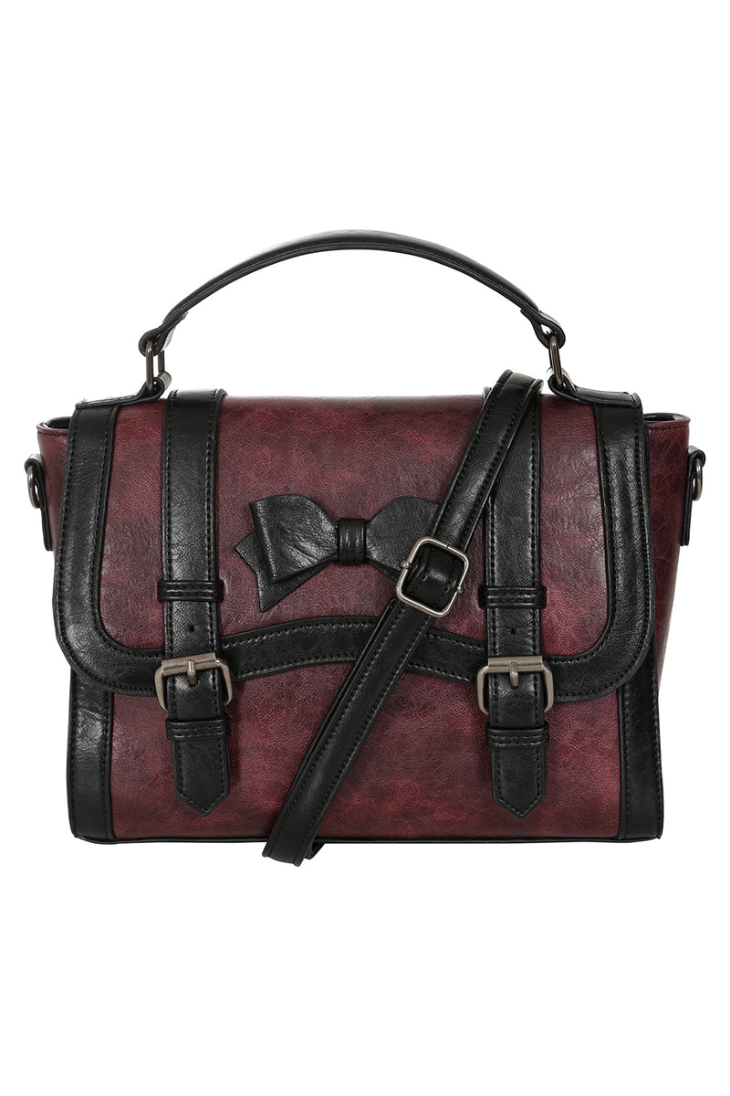 Burgundy Vintage Voyager Handbag by Banned