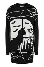 Lunaire Cat Window Sweater Dress by Banned