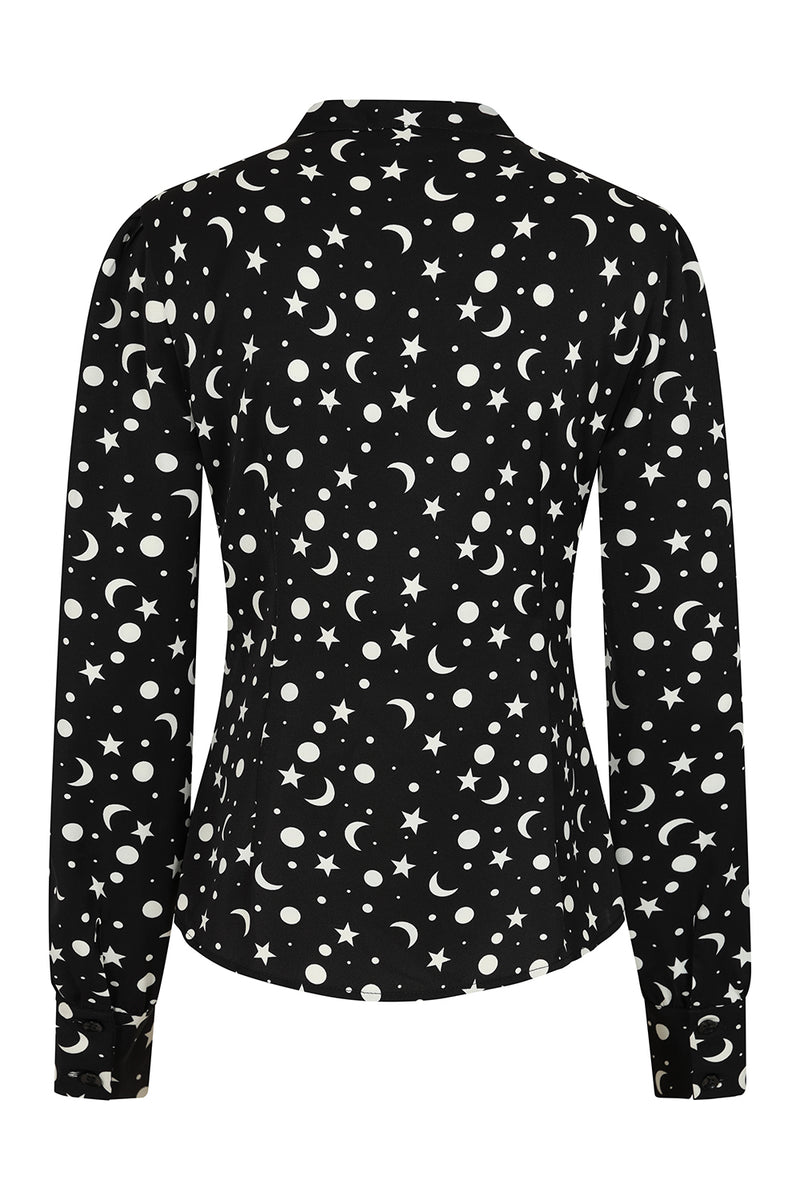 Moon and Stars Blouse in Black by Banned