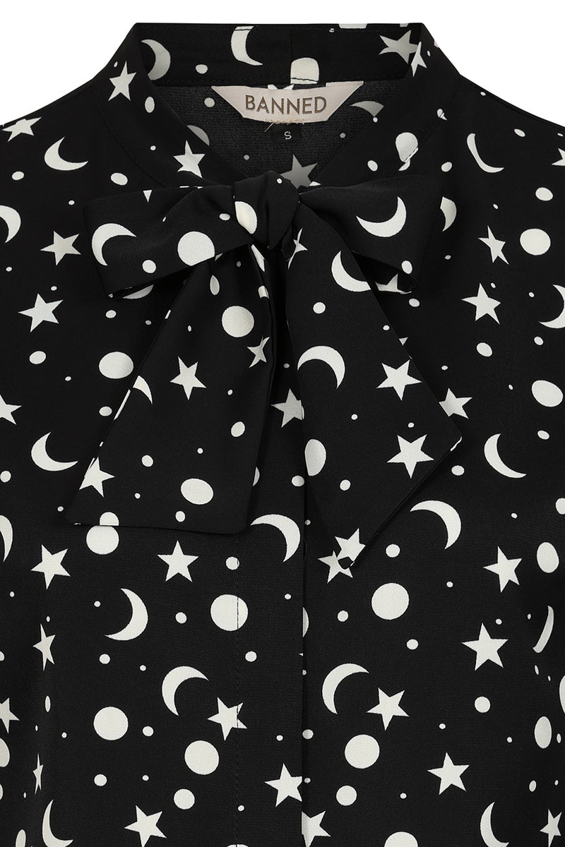 Moon and Stars Blouse in Black by Banned