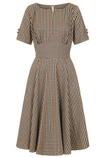 Black and Brown Plaid Wilma Dress by Banned