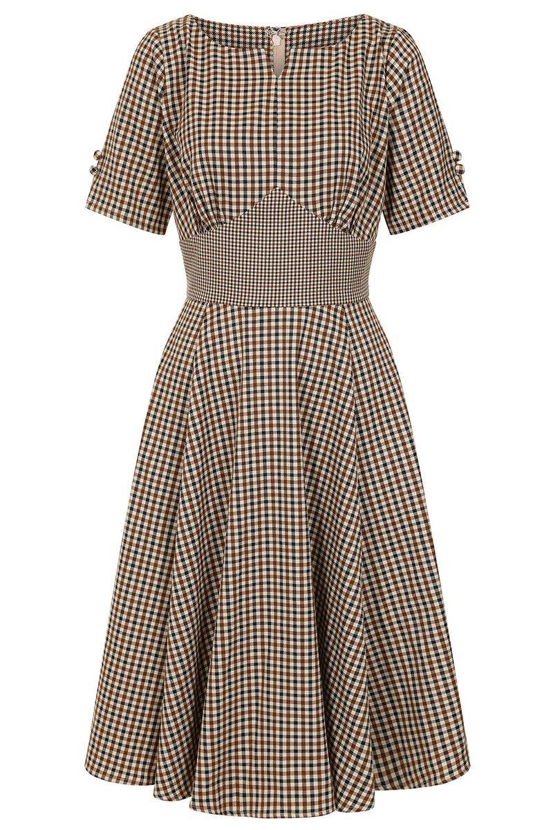 Black and Brown Plaid Wilma Dress by Banned