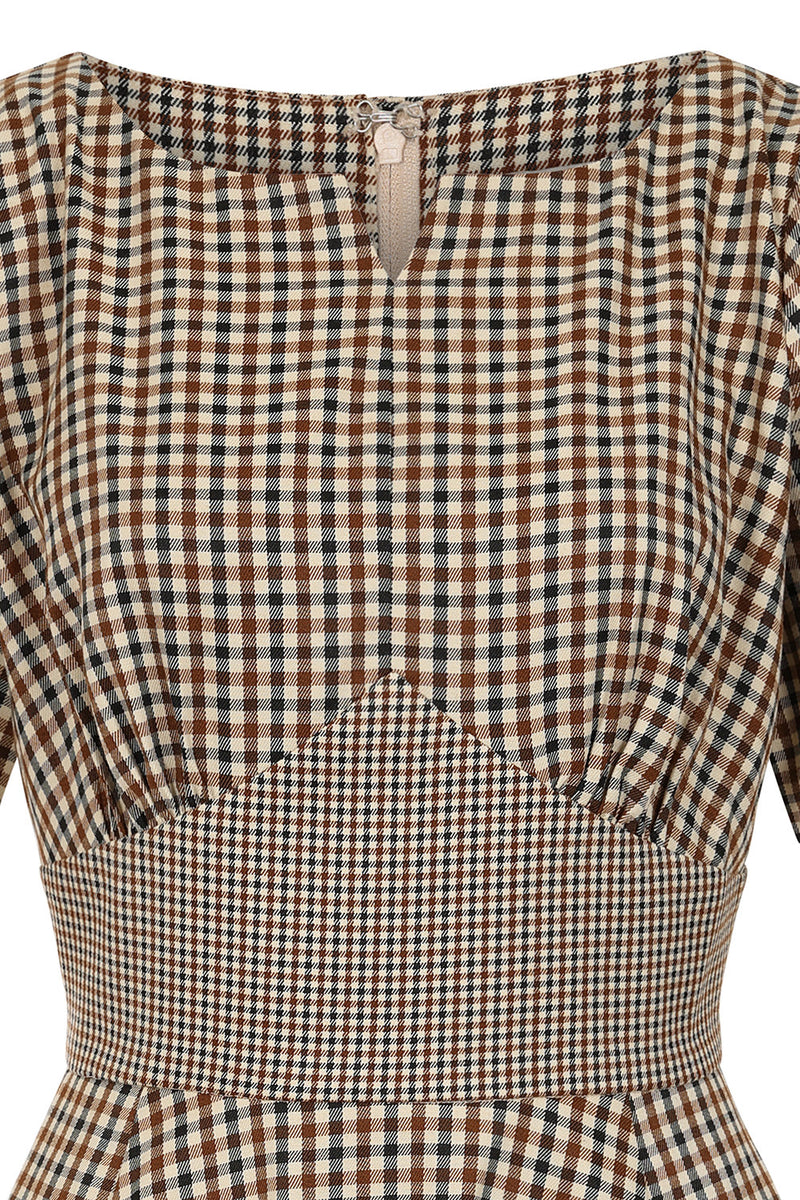 Black and Brown Plaid Wilma Dress by Banned