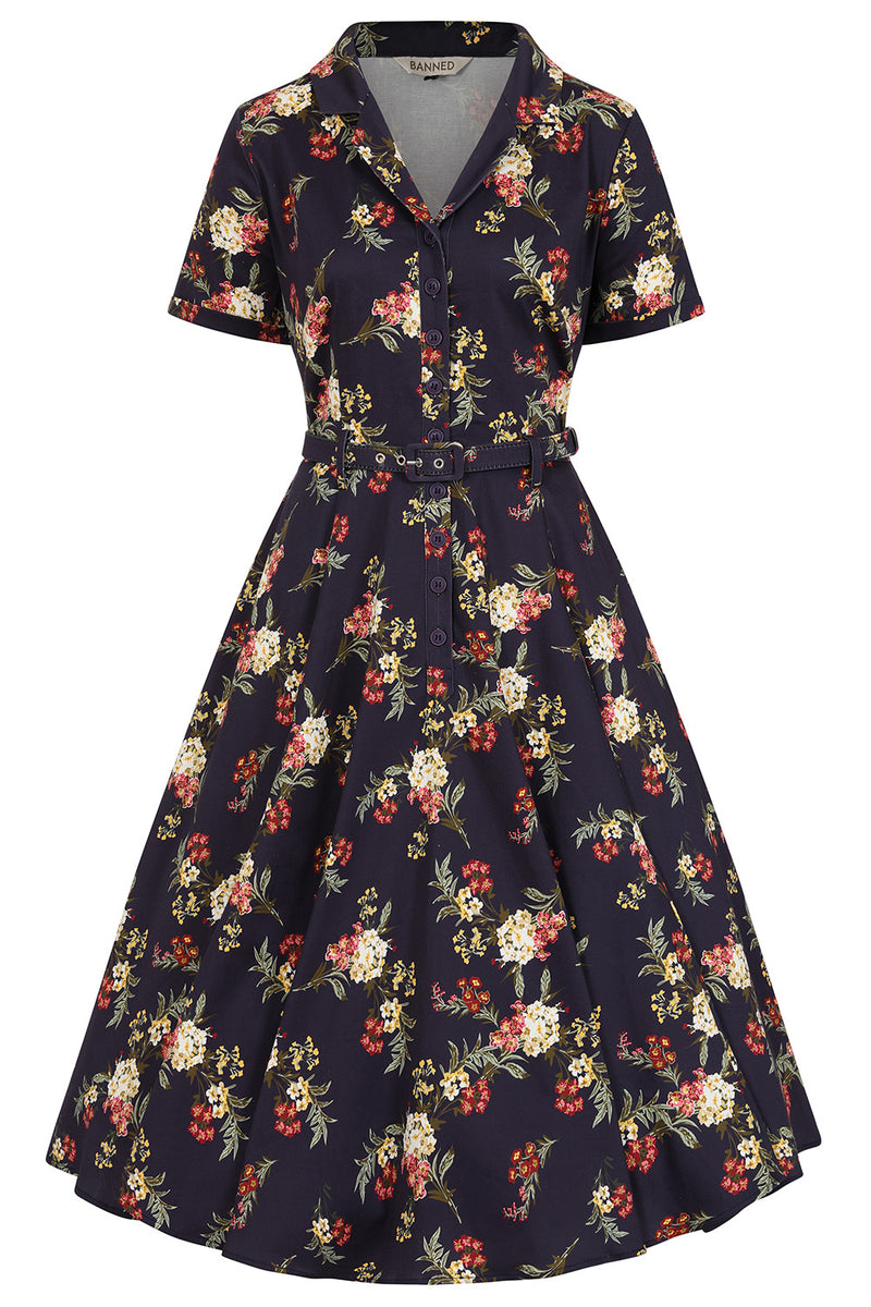 Romantic Floral Bella Shirt Dress by Banned