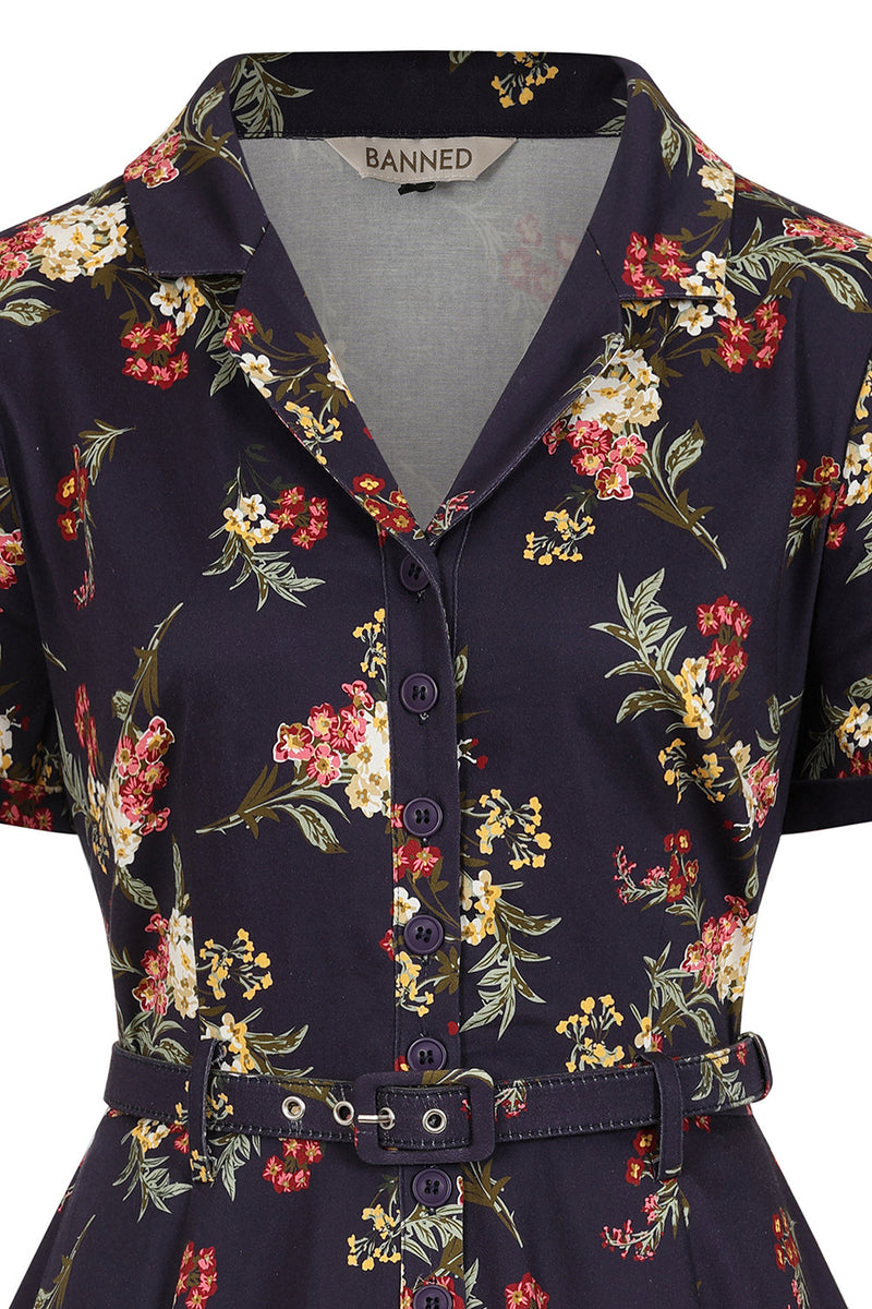 Romantic Floral Bella Shirt Dress by Banned
