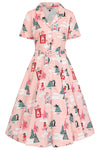 Puuurfect Christmas Bella Shirt Dress in Pink by Banned