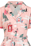 Puuurfect Christmas Bella Shirt Dress in Pink by Banned