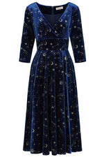 Blue Luna Celestial Velvet Dress by Banned