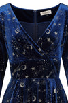Blue Luna Celestial Velvet Dress by Banned