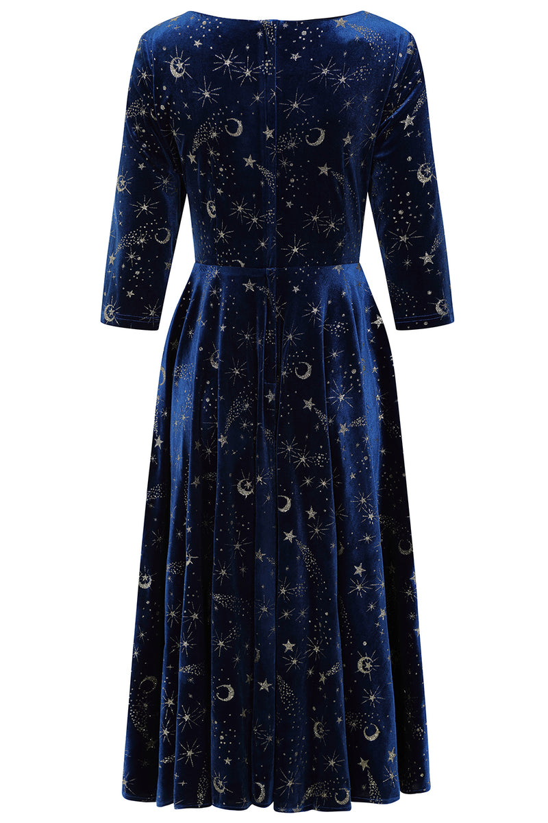 Blue Luna Celestial Velvet Dress by Banned