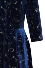 Blue Luna Celestial Velvet Dress by Banned
