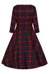 Navy and Red Barbara Plaid Dress by Banned