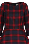Navy and Red Barbara Plaid Dress by Banned
