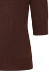 Brown 3/4 Sleeve Grace Sweater by Banned