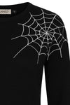 Alina Spiderweb Sweater in Black by Banned