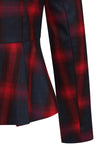 Red and Blue Plaid Simona Blazer by Banned