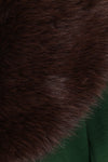 Green Martha Coat with Faux Fur Collar by Banned