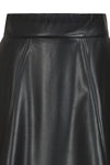 Daphne Faux Leather Black Full Skirt by Banned