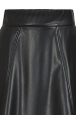 Daphne Faux Leather Black Full Skirt by Banned