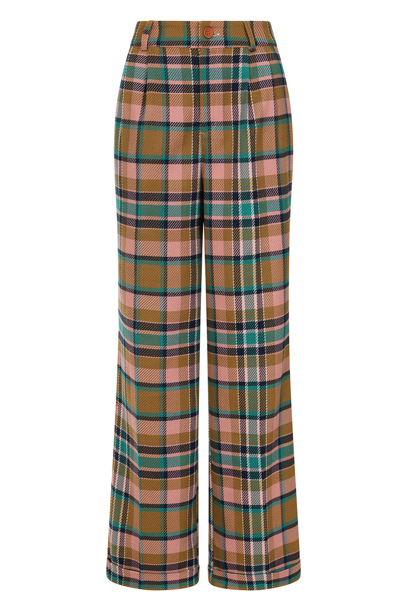 Blush Plaid Harriet Pants by Banned
