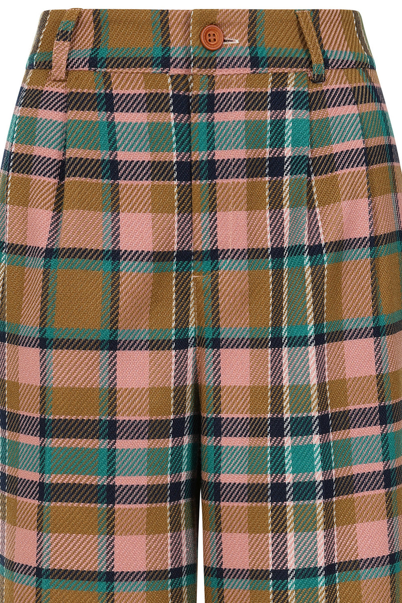 Blush Plaid Harriet Pants by Banned