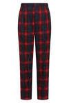 Red and Navy Plaid Simona Pants by Banned
