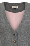 Selma Black and White Fitted Vest by Banned