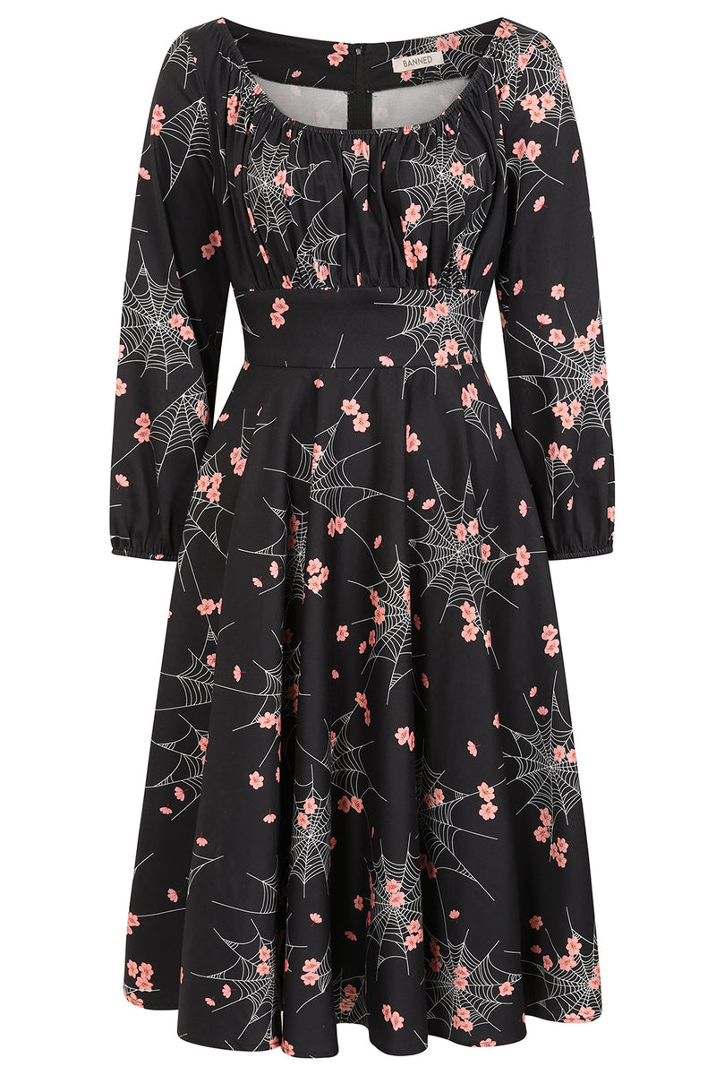 Spiderweb Blossom Dress by Banned