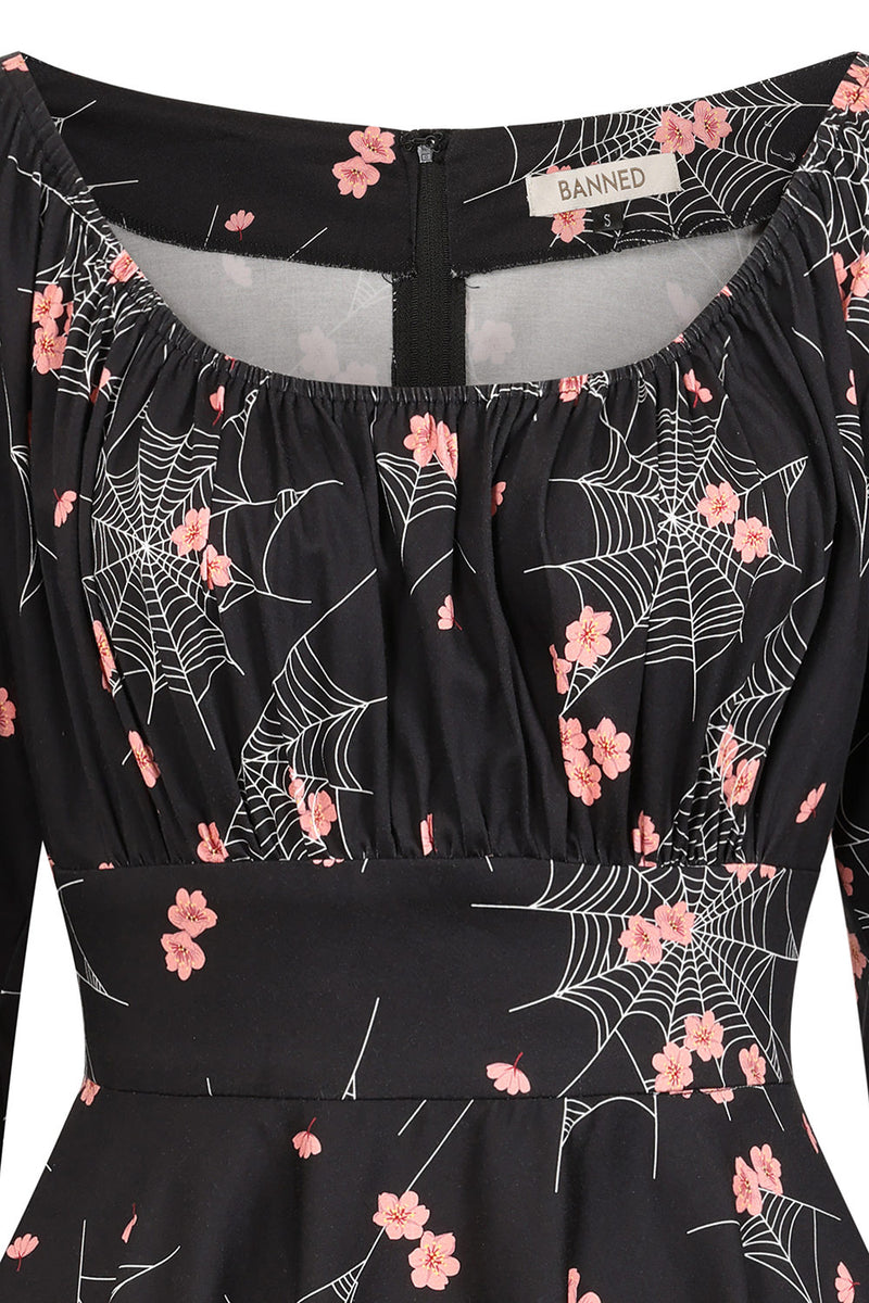 Spiderweb Blossom Dress by Banned