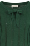 Angel Pointelle Knit Sweater in Green by Banned
