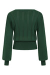 Angel Pointelle Knit Sweater in Green by Banned