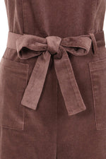 Brown Harriet Corduroy Jumpsuit by Banned