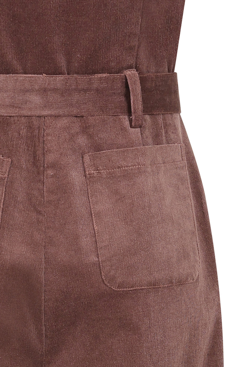 Brown Harriet Corduroy Jumpsuit by Banned