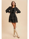 Crinkle Bow Tie Front Mini Dress