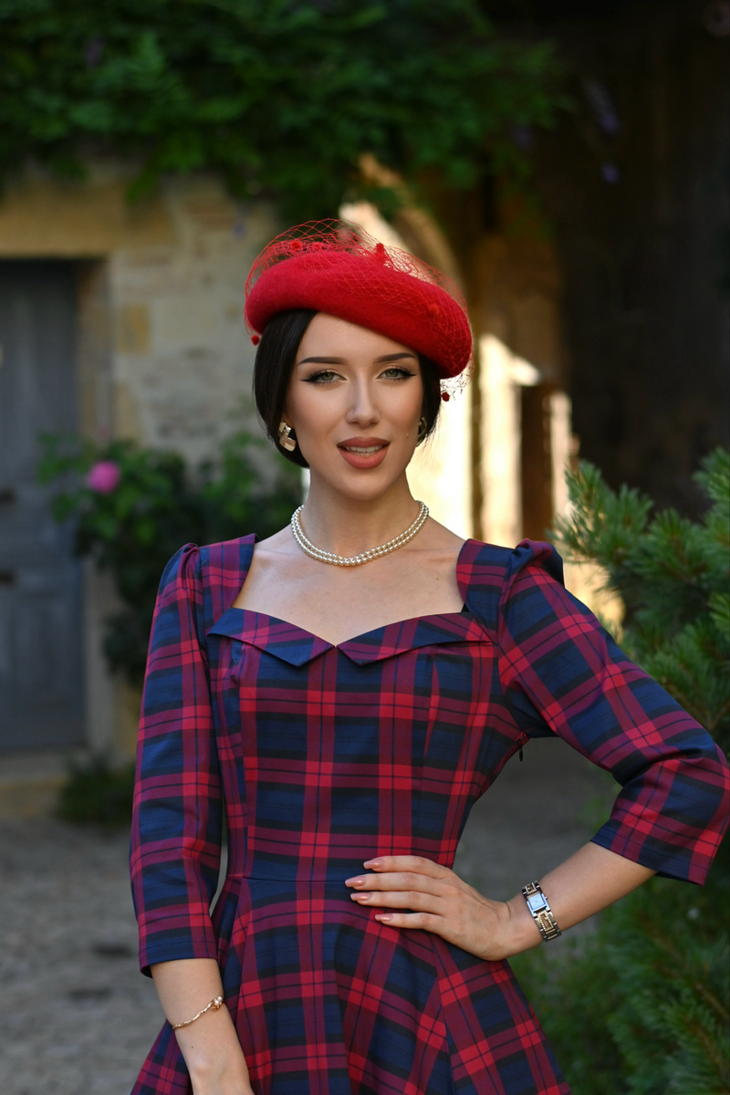 Margot Tartan Dress by Hearts & Roses London X-Small Margot Tartan Dress by Hearts & Roses London X-Small