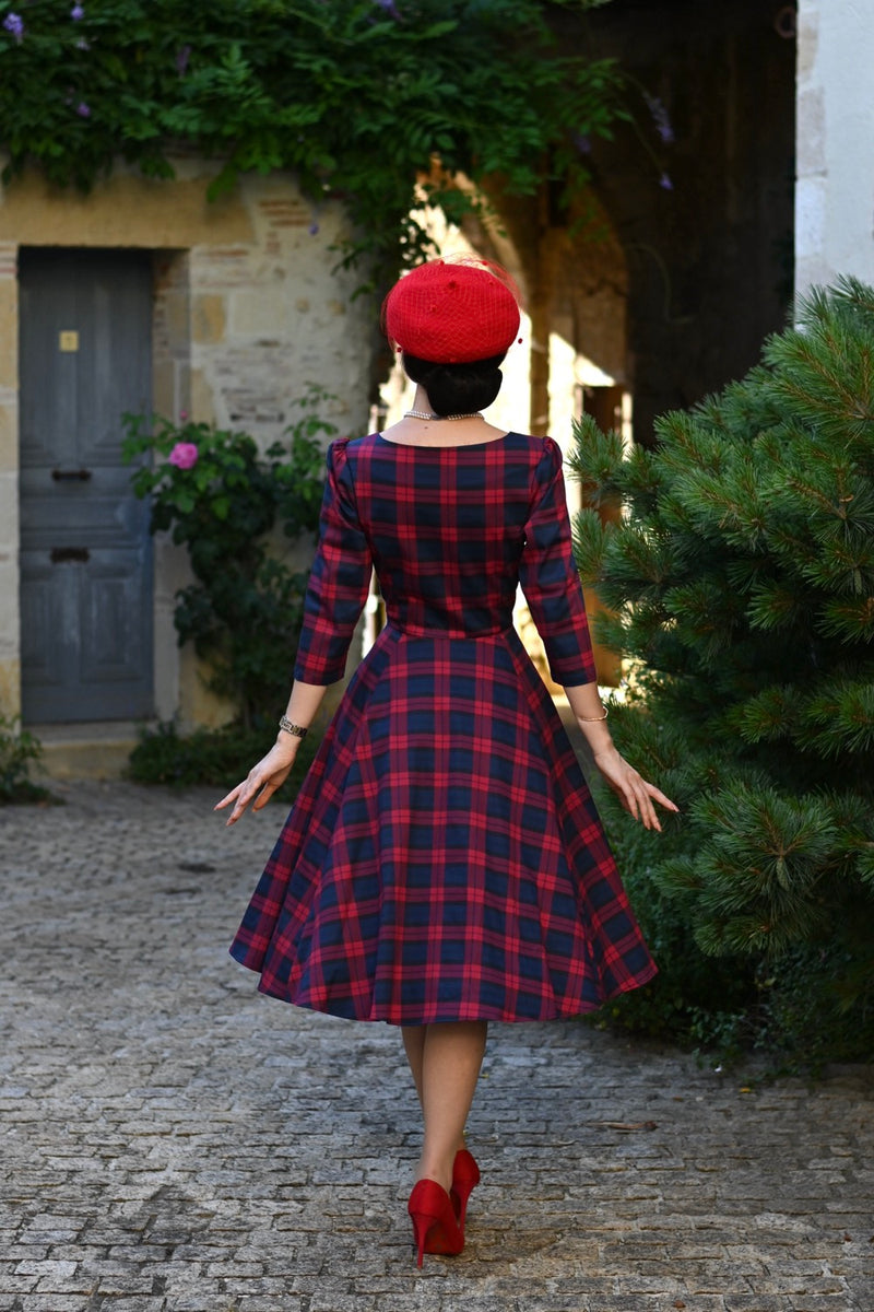 Margot Tartan Dress by Hearts & Roses London X-Small Margot Tartan Dress by Hearts & Roses London X-Small