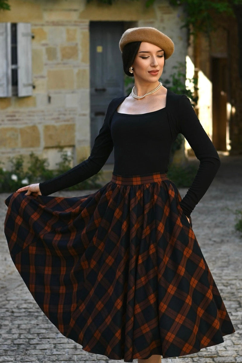 Parker Plaid Skirt by Hearts & Roses London