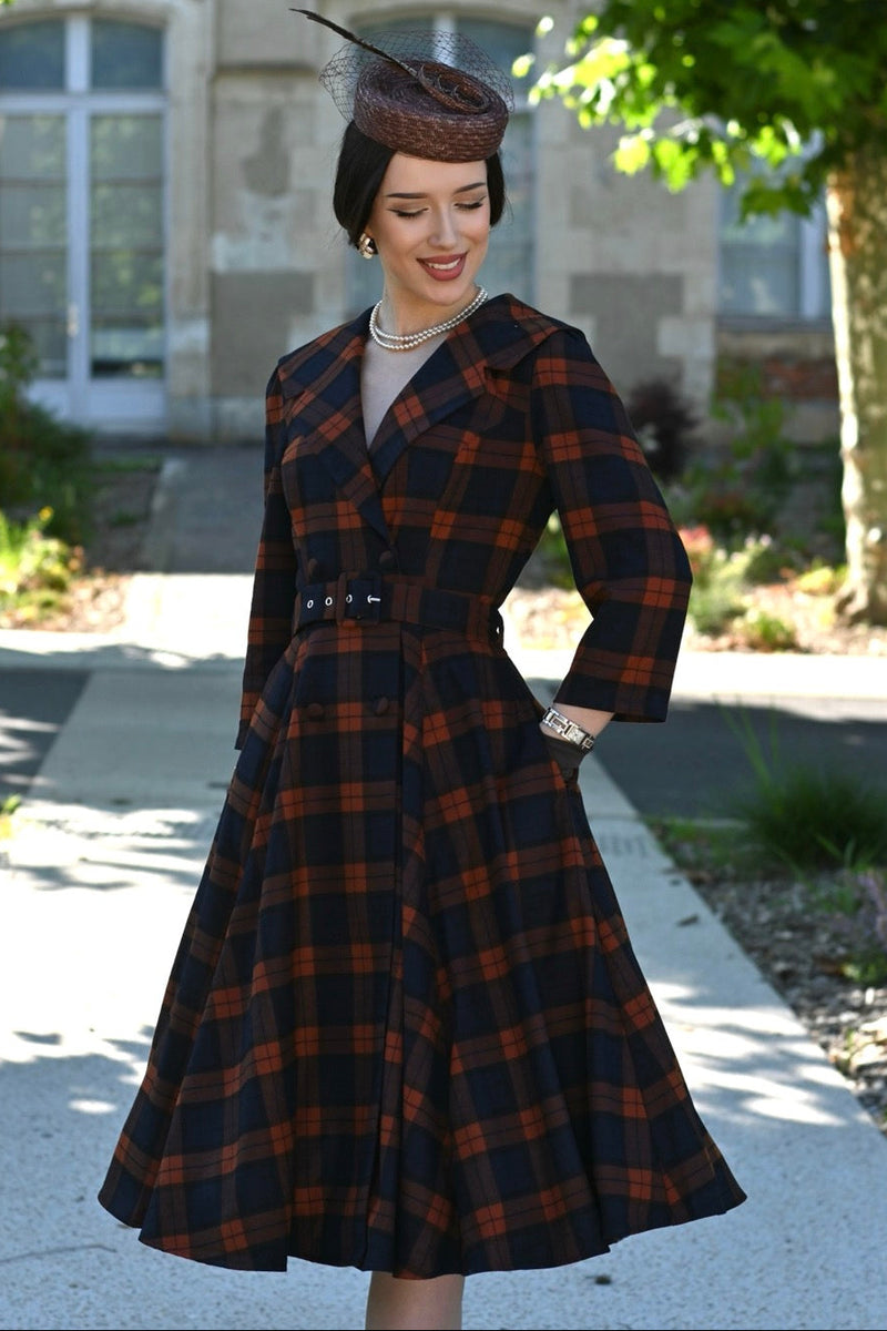 Tartan Plaid Dress With Collar A-Line Dress Black Watch Tartan Talbots Tartan Plaid Dress With Collar A-Line Dress Black Watch Tartan Talbots