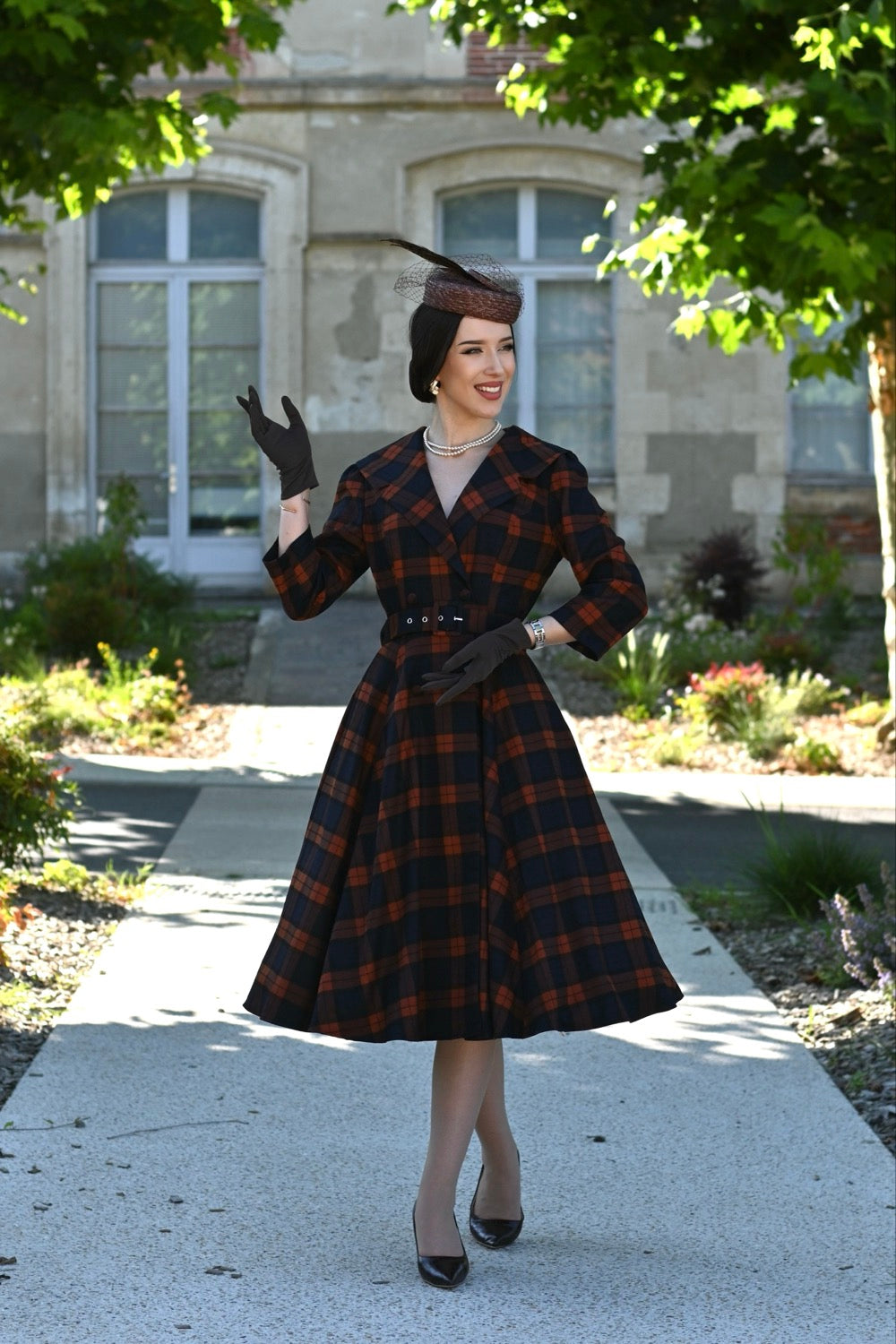Giselle Tartan Dress by Hearts & Roses London Medium