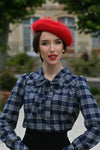 Jemima Tartan Blouse by Hearts & Roses London