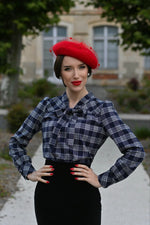 Jemima Tartan Blouse by Hearts & Roses London