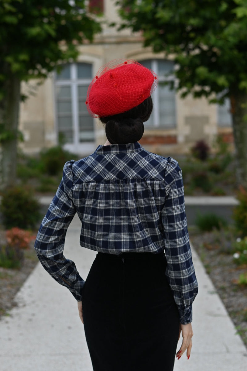 Jemima Tartan Blouse by Hearts & Roses London