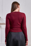 Nara Roses Cardigan in Burgundy by Banned
