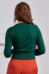 Nara Forest Friends Cardigan in Green by Banned